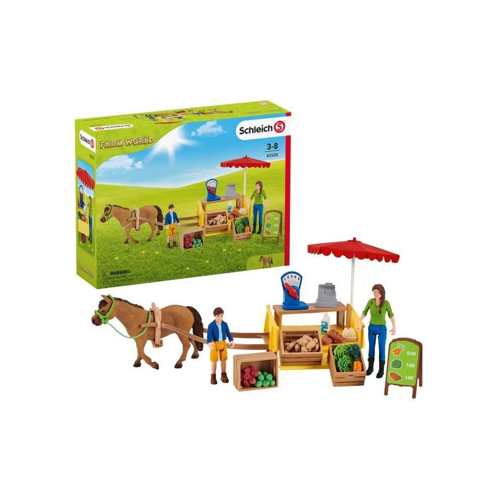 Étal mobile de la ferme SCHLEICH - 42528 - Farm World