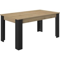 Table a manger extensible - GAMI - TRUST - Chene / Noir - 8 personnes - 90 x 160 x 77 cm