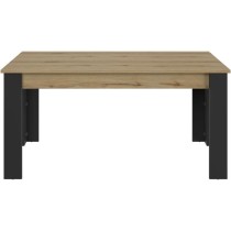 Table a manger extensible - GAMI - TRUST - Chene / Noir - 8 personnes - 90 x 160 x 77 cm