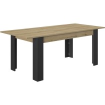 Table a manger extensible - GAMI - TRUST - Chene / Noir - 8 personnes - 90 x 160 x 77 cm