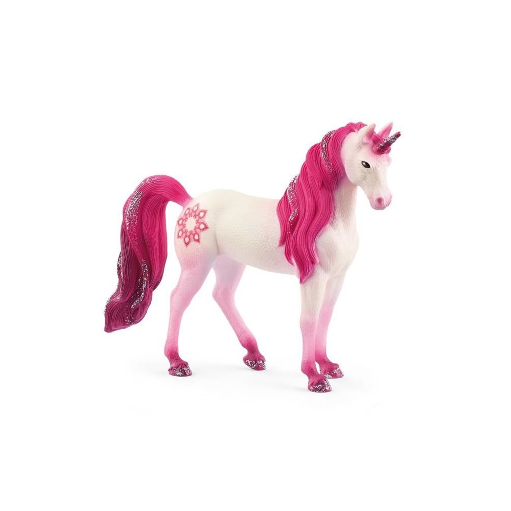 Figurine Licorne jument Mandala - Tatouage rose - Schleich 70717 Bayal