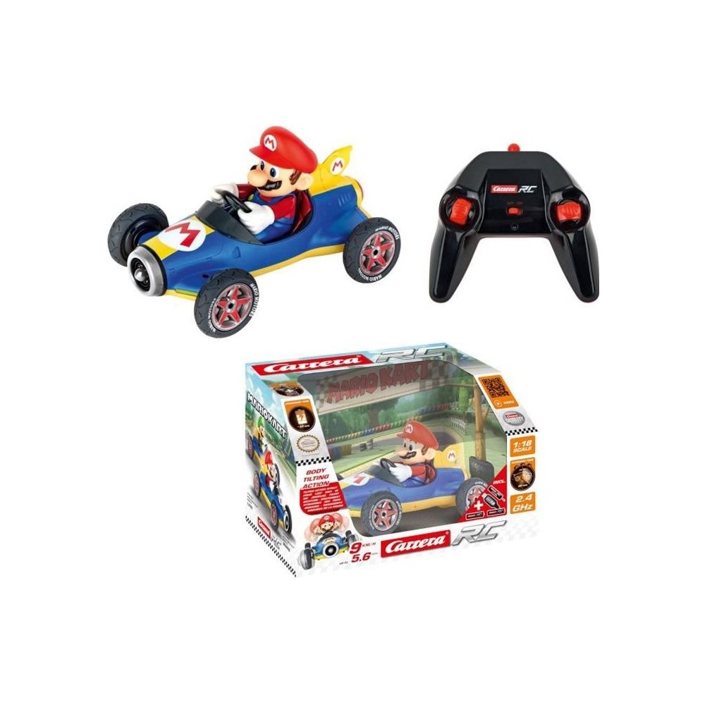 Voiture radiocommandée Mario Kart Mach 8 - CARRERA-TOYS - Mario - 2,4GHz - Multicolore