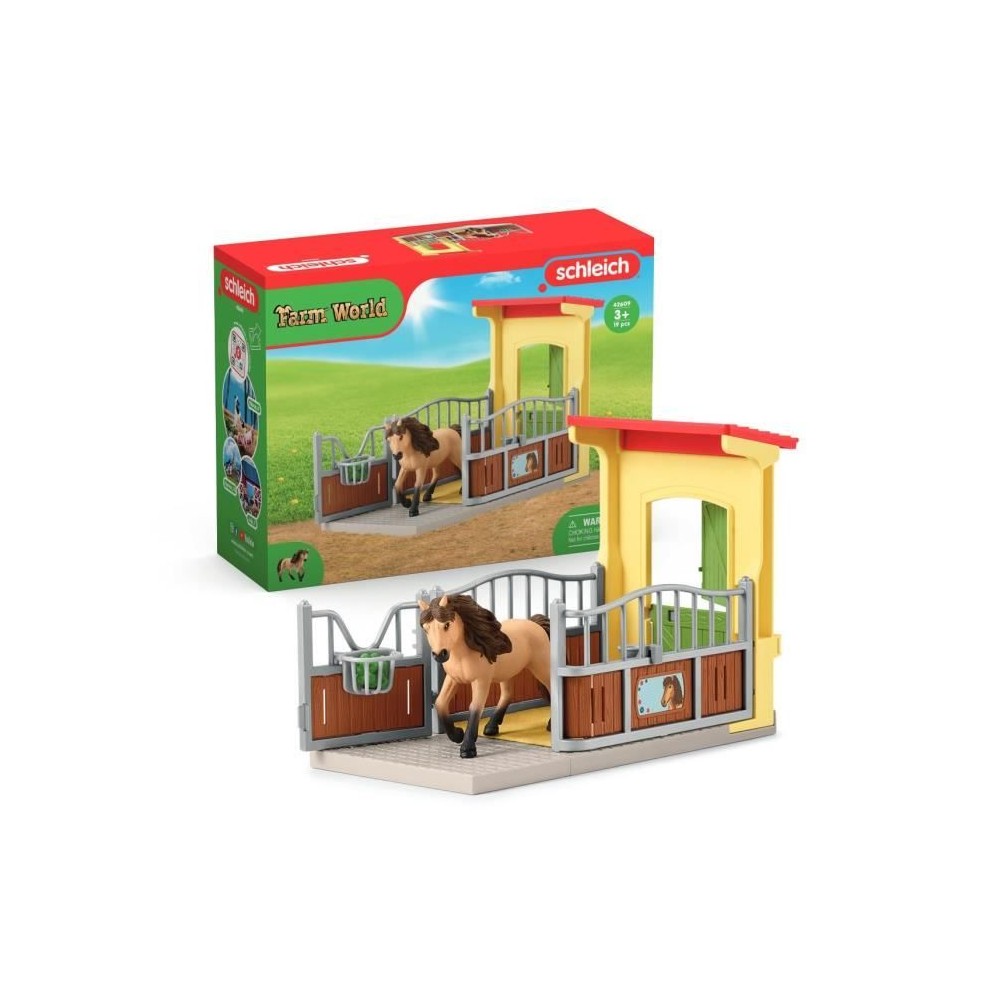 Box avec Poney Icelandais - Extension Ferme Educative, Coffret schleic