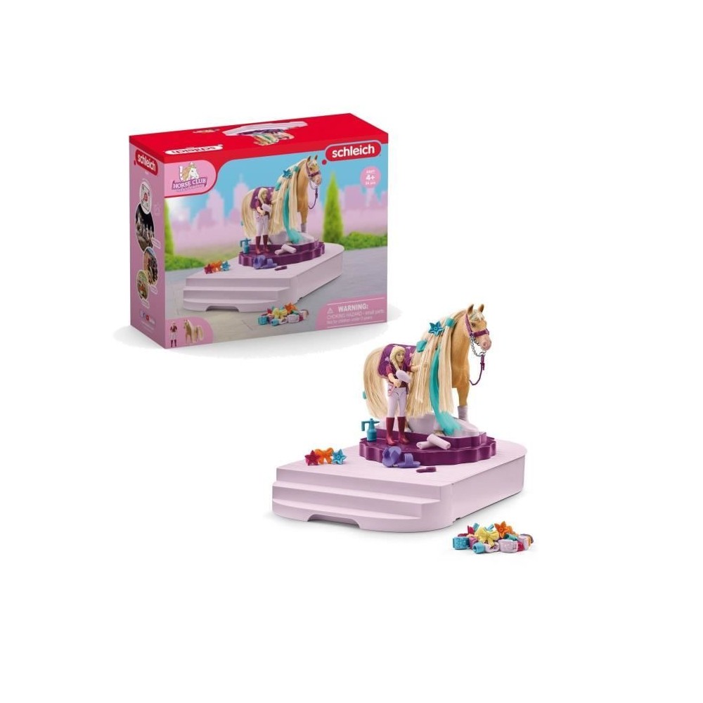 Figurine Cheval - Coffret de 54 Pieces - Accessoires de Pansage et Fig