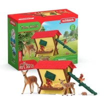 Cabane des animaux de la foret, Coffre schleich 42658 Farm World, pour