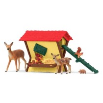 Cabane des animaux de la foret, Coffre schleich 42658 Farm World, pour