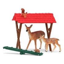 Cabane des animaux de la foret, Coffre schleich 42658 Farm World, pour