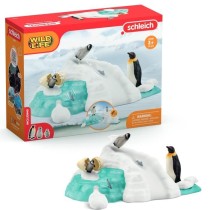 Figurines Famille pingouin sur la banquise, Schleich 42661 Wild Life,