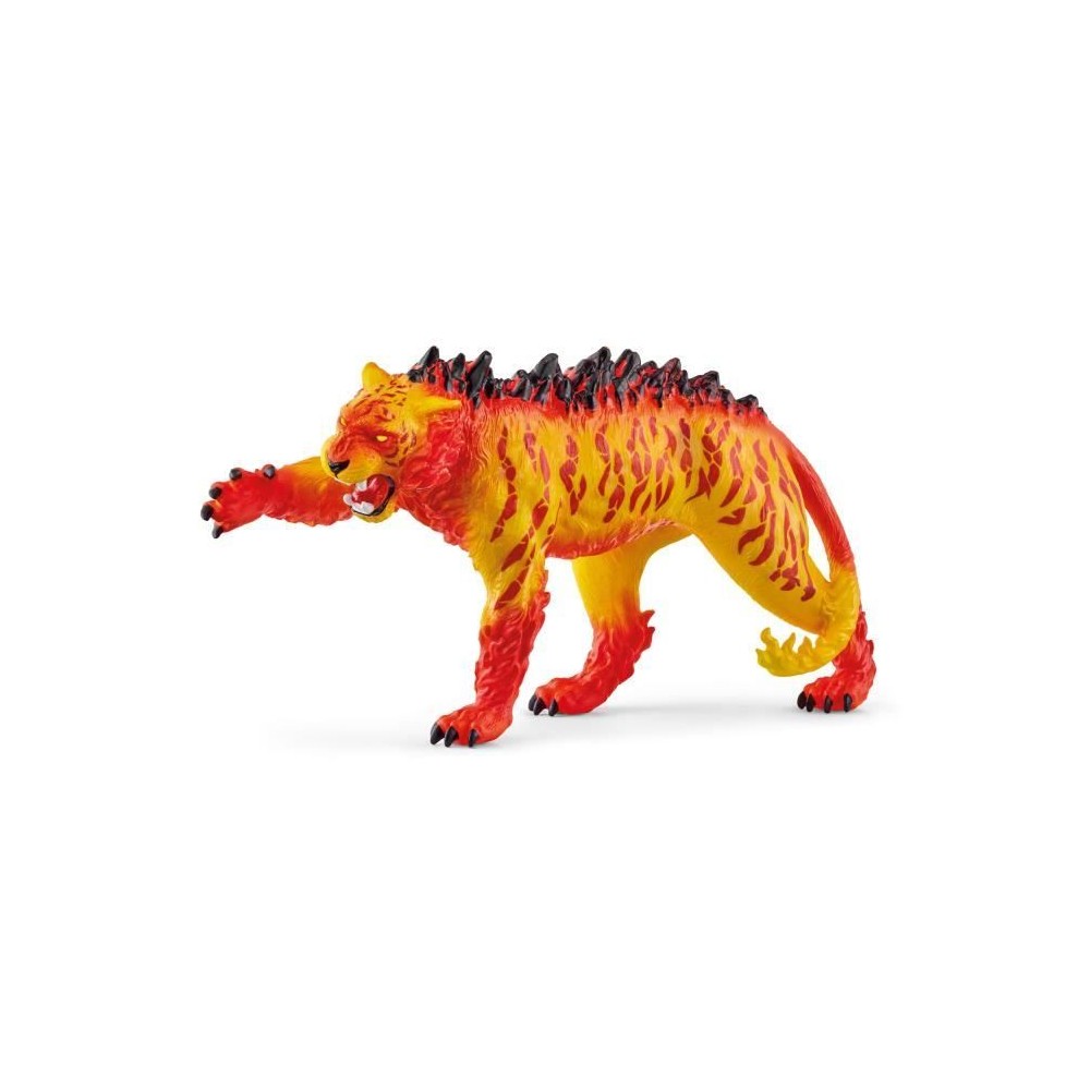 Figurine Tigre de Lave, Tigre Malicieux au Pelage Terrifiant, Jouet Du