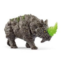 Rhinocéros de pierre - Figurine fantastique - Monstre Mythique et Pui