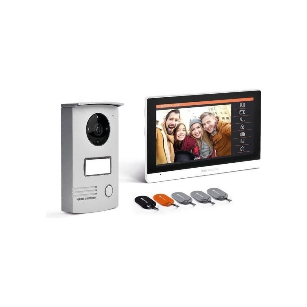 Interphone vidéo filaire avec badges SCS SENTINEL VisioDoor 7+ RFID -