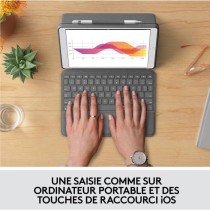 Clavier pour tablette Logitech Etui clavier sans fil Azerty Combo Touch pour iPad 9eme génération, 8eme génération et 7eme g