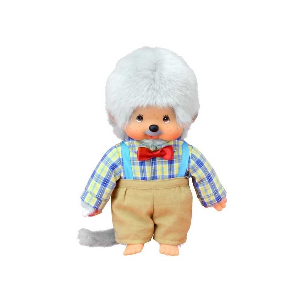 Peluche Monchhichi Papi 20 cm - BANDAI - Pour Enfant Garçon - Gamme P