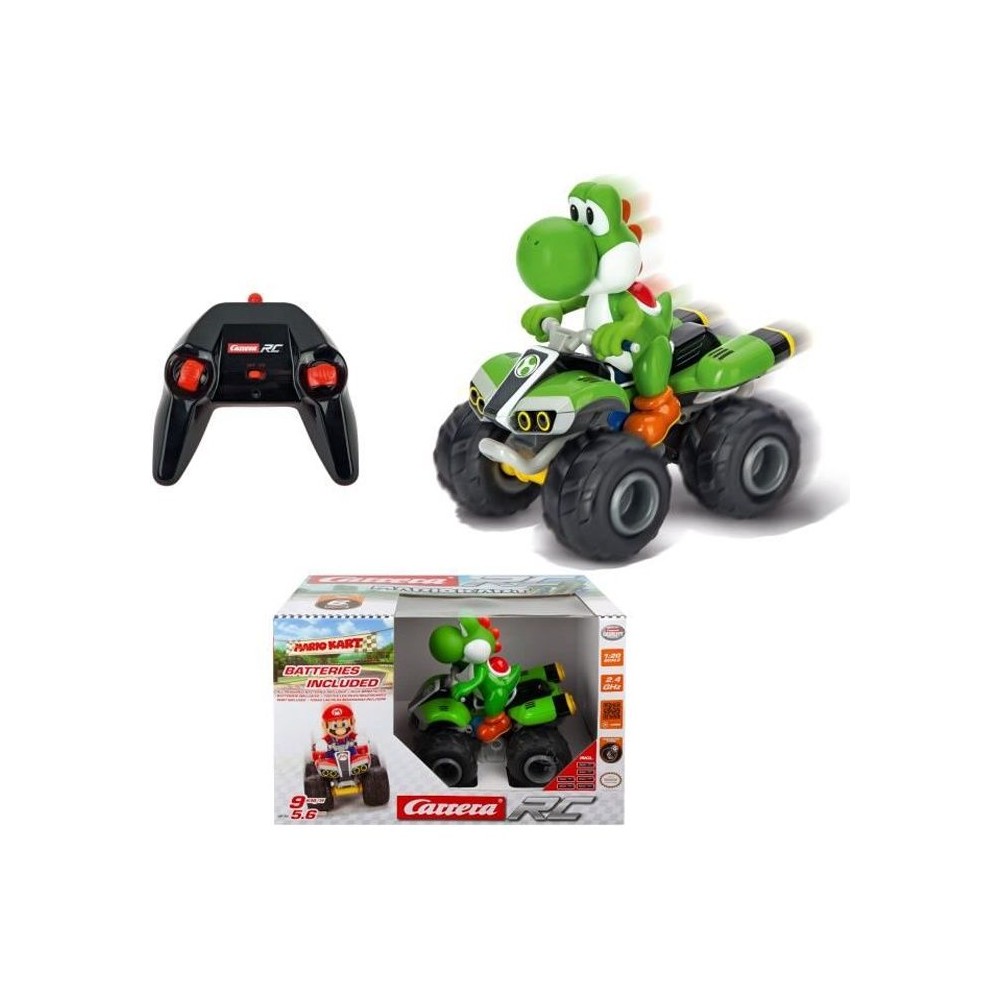 Quad radiocommandé Mario Kart™, Yoshi - CARRERA-TOYS - Technologie 2,4GHz - Extérieur