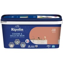 Peinture murs, boiseries, plafonds, radiateurs - RIPOLIN - Cuisine et bain - 2 L - Ocre Nubie