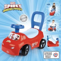 Smoby - Porteur auto enfant 2 en 1 - Spidey - Coffre sous la selle + klaxon - Des 10 mois - Fabrication française