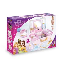 Smoby - Disney Princesse - Valise beauté facile a transporter - 13 accessoires inclus : coiffure, onglerie, maquillage - Fabric