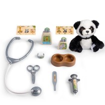 Smoby - Mallette vétérinaire - 1 peluche panda et de nombreux accessoires - Produit 2 en 1 : Cage de transport