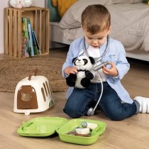 Smoby - Mallette vétérinaire - 1 peluche panda et de nombreux accessoires - Produit 2 en 1 : Cage de transport