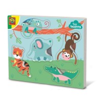 SES CREATIVE - Puzzle sensoriel animal - Animaux - Bleu - 12 mois - B