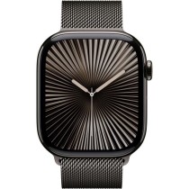 Apple Watch Series 10 GPS + Cellular - 46mm - Boîtier Slate Titanium - Bracelet Slate Milanese Loop - S/M