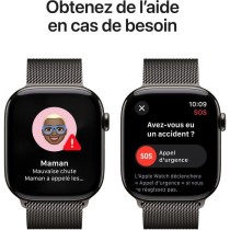 Apple Watch Series 10 GPS + Cellular - 46mm - Boîtier Slate Titanium - Bracelet Slate Milanese Loop - S/M