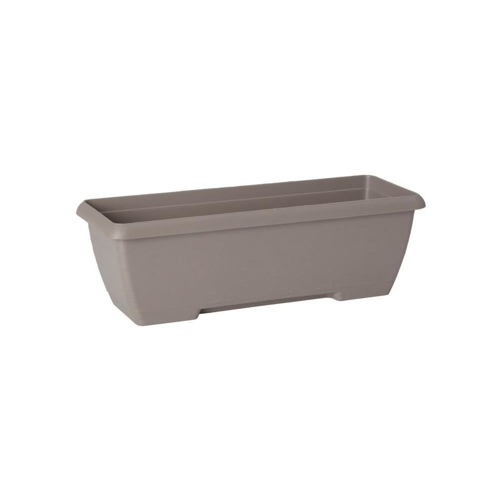 Jardiniere - GARDEN ID Teramo - Taupe 60 cm - Solidité - Réserve d'eau intégrée - Recyclé & 100% recyclable - Volume pour p