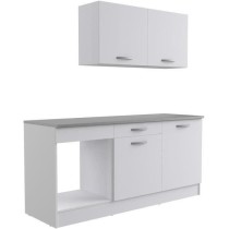 Cuisine complete OSLO - L 180cm - Blanc Mat - Plan de travail inclus