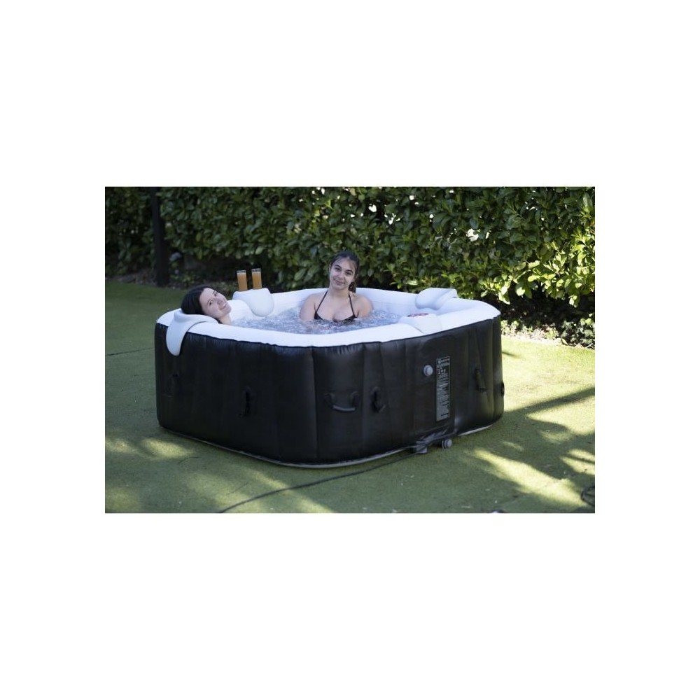 Spa gonflable avec bandeau LED SUNSPA - AC02-LED - 185 x 65 cm - 6 pla