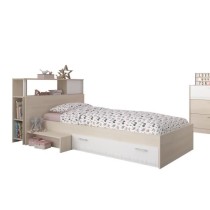 PARISOT Ensemble lit + tete de lit avec rangement - Style contemporain