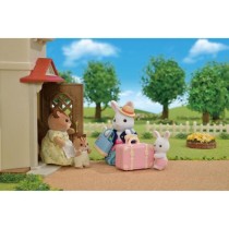 Figurine miniature - Maman Lapin neige et sa valise de weekend - SYLVA