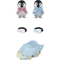 Poupée - SYLVANIAN FAMILIES - Les jumeaux Pingouin - Voiture et lunet