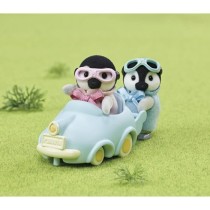 Poupée - SYLVANIAN FAMILIES - Les jumeaux Pingouin - Voiture et lunet