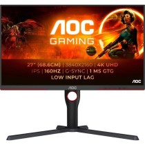 Écran PC - AOC - U27G3X/BK - 27 UHD 4K - Dalle IPS - 160Hz - 1ms - Ajustable en hauteur - 2 HDMI 2 DP - Adaptive Sync - Noir