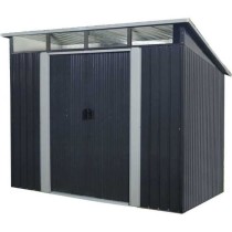 Abri de jardin en métal 4,61 m² - 238,4 x 193,2 x 202,6 cm - Kit d'a