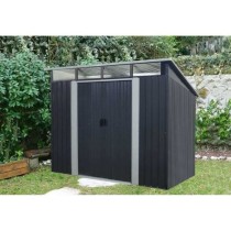 Abri de jardin en métal 4,61 m² - 238,4 x 193,2 x 202,6 cm - Kit d'a