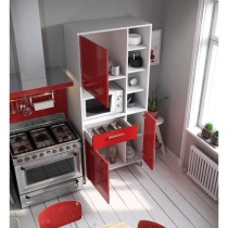 Buffet de cuisine ECO L 80 cm - Rouge brillant