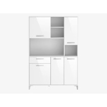 Buffet de cuisine - Blanc brillant - Contemporain - 5 portes - ECO - L