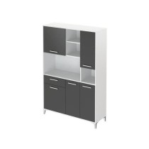 Buffet de cuisine - Gris mat - Style contemporain - 5 portes - ECO - L