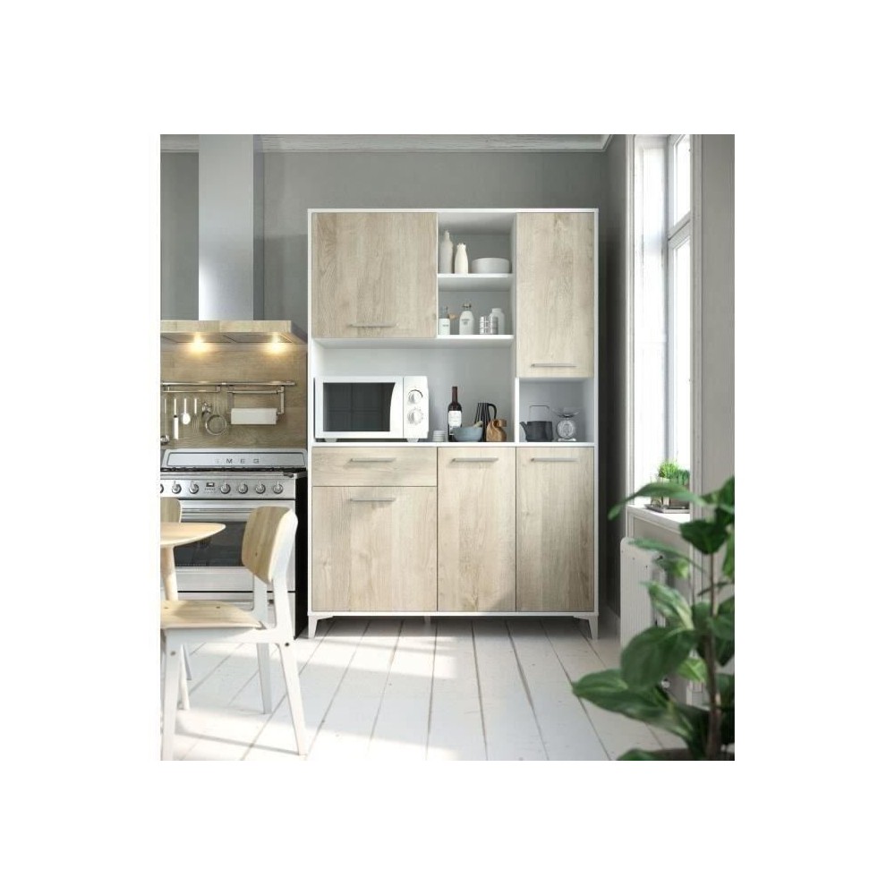 ECO Buffet de cuisine L 120 cm - Décor chene