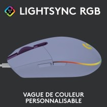 Souris gamer - Filaire - LOGITECH G - G203 - LIGHTSYNC - RGB - USB - Lilas