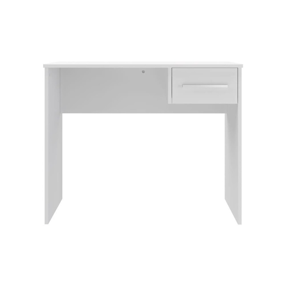 Bureau petit tiroir - Mélaminé blanc - 90 x 50 x 74 cm