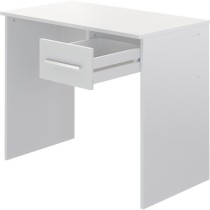 Bureau petit tiroir - Mélaminé blanc - 90 x 50 x 74 cm