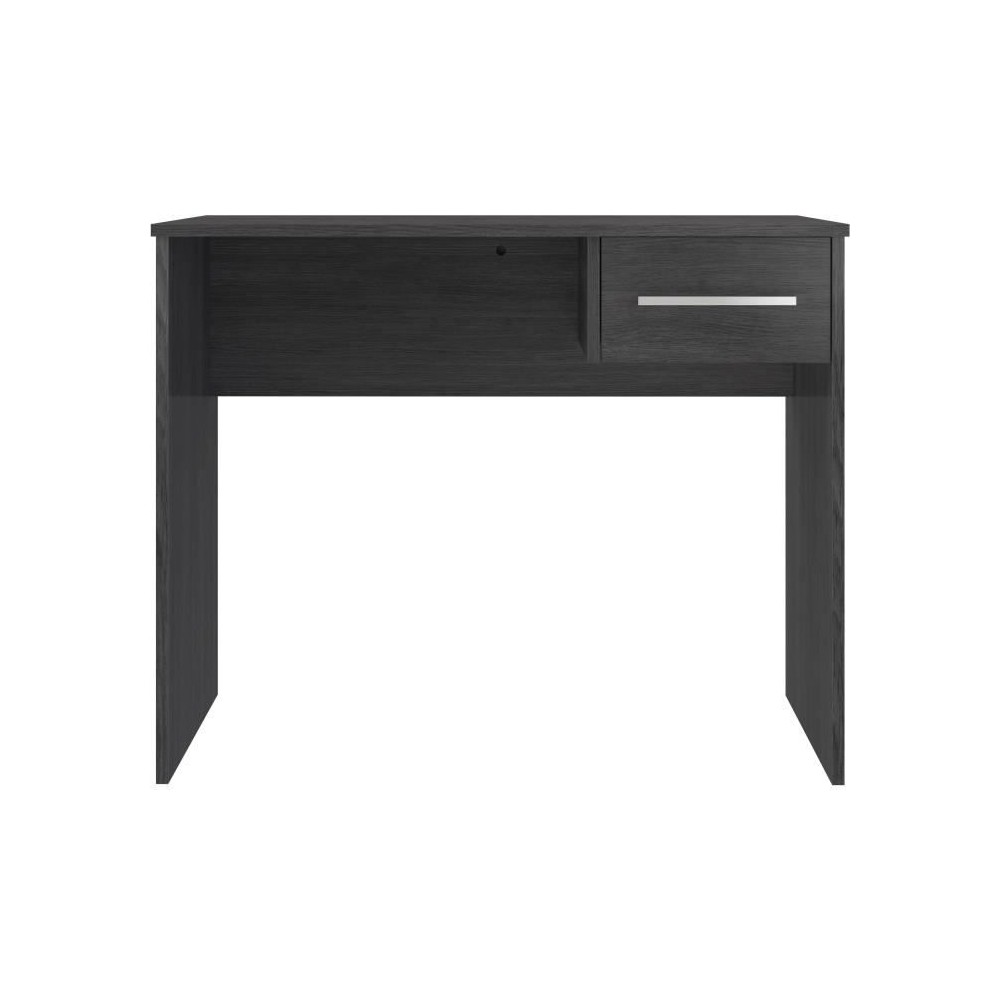 Bureau petit tiroir - Mélaminé gris cendré - 90 x 50 x 74 cm