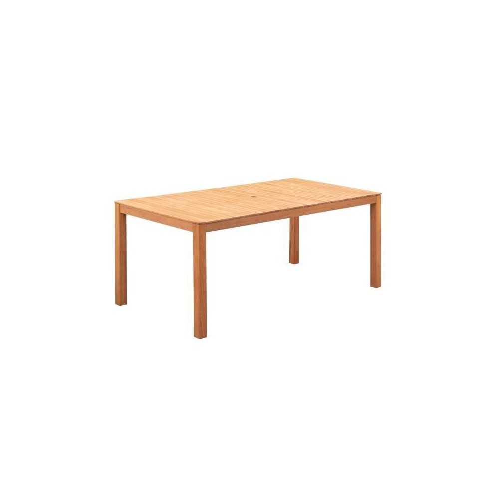 Table de jardin 6-8 personnes - 180 x 90 x H.74 cm - En bois d'acacia