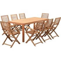 Table de jardin 6-8 personnes - 180 x 90 x H.74 cm - En bois d'acacia