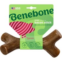 Benebone Jouet bâton a mâcher pour chien adulte, Taille L, saveur ba