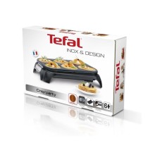 TEFAL Crep'Party, Appareil a crepes 6 empreintes, Antiadhésif, Thermo