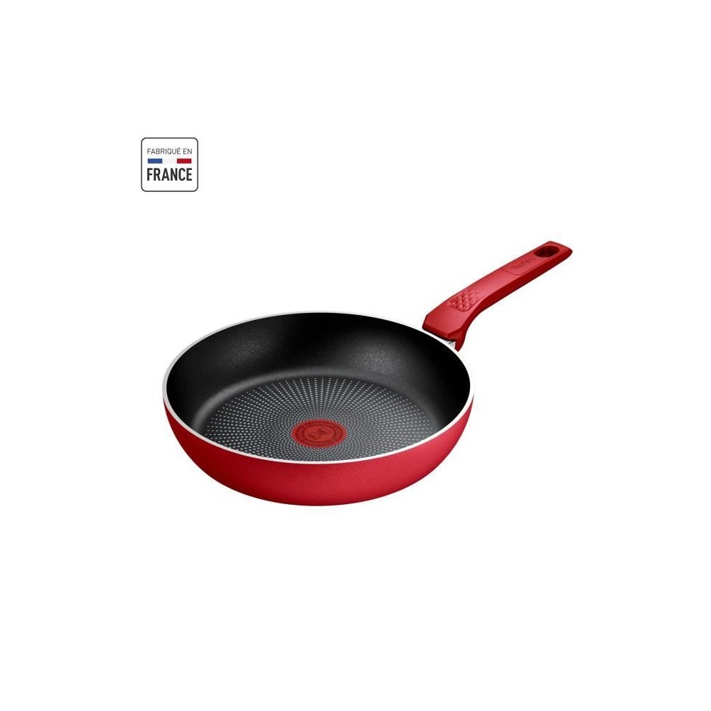 TEFAL Poele 24 cm, Induction, Revetement antiadhésif, Forme profonde,