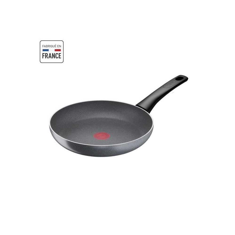 TEFAL Hard Stone Poele 24 cm, Non Induction, Revetement antiadhésif M